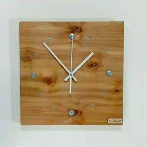 Ξύλινο ρολόι τοίχου "Screws"-διαστάσεις 29χ29χ2 εκ. - τοίχου, ξύλο