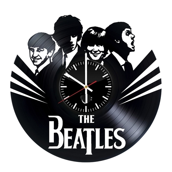 The BEATLES Borderless Rock Band Vinyl Record Wall Clock - τοίχου, βινύλιο, διακοσμητικά, επιτραπέζια