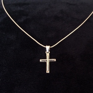 Κολιέ με ασημένιο σταυρό - ασήμι, ασήμι 925, σταυρός, κοντά - 2