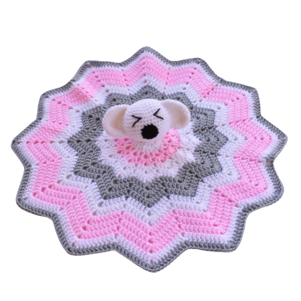 Πανάκι παρηγοριάς ροζ με αρκουδάκι (100% ακρυλικό)1 - κορίτσι, λούτρινα, αρκουδάκι, κουβέρτες