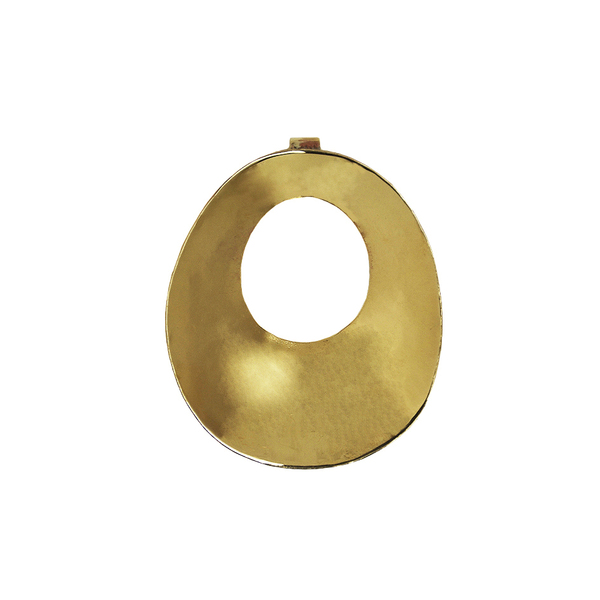 Χειροποίητο μενταγιόν χρυσόχρωμο οβάλ σχήματος - ορείχαλκος, σφυρήλατο, κρεμαστά, faux bijoux, μενταγιόν - 2