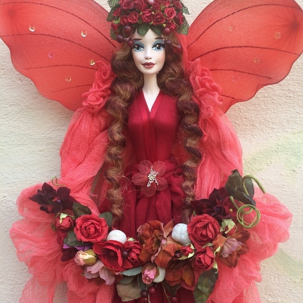 Διακοσμητική Κούκλα "Νεράιδα" ύψος 110 εκ - ύφασμα, διακόσμηση, διακοσμητικά, διακόσμηση σαλονιού, κούκλες - 2