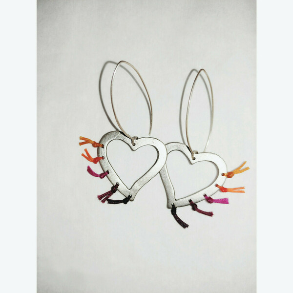 Σκουλαρίκι Κρεμαστό Καρδιά - ασήμι, αλπακάς, καρδιά, κρεμαστά - 4