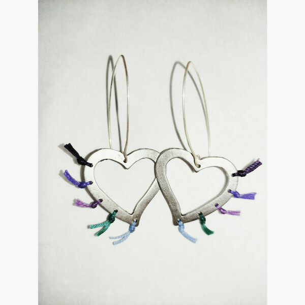 Σκουλαρίκι Κρεμαστό Καρδιά - ασήμι, αλπακάς, καρδιά, κρεμαστά - 3