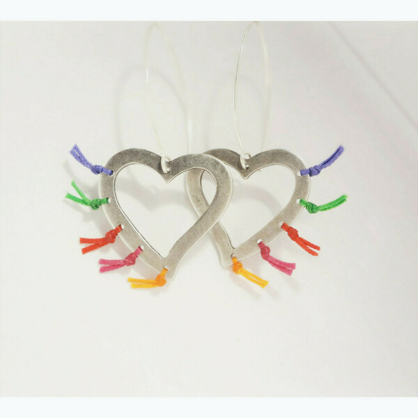 Σκουλαρίκι Κρεμαστό Καρδιά - ασήμι, αλπακάς, καρδιά, κρεμαστά - 5