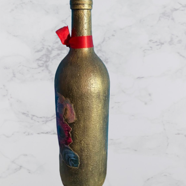 διακοσμητικό ρομαντικό μπουκάλι - γυαλί, διακοσμητικά μπουκάλια - 2