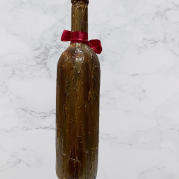 διακσμητικο μπουκάλι με αντίστροφη εικόνα - γυαλί, χαρτί, romantic, διακοσμητικά μπουκάλια - 2