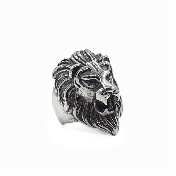 Αντρικό δαχτυλίδι λιοντάρι - στυλ, δώρο, δαχτυλίδια, ατσάλι, λιοντάρι