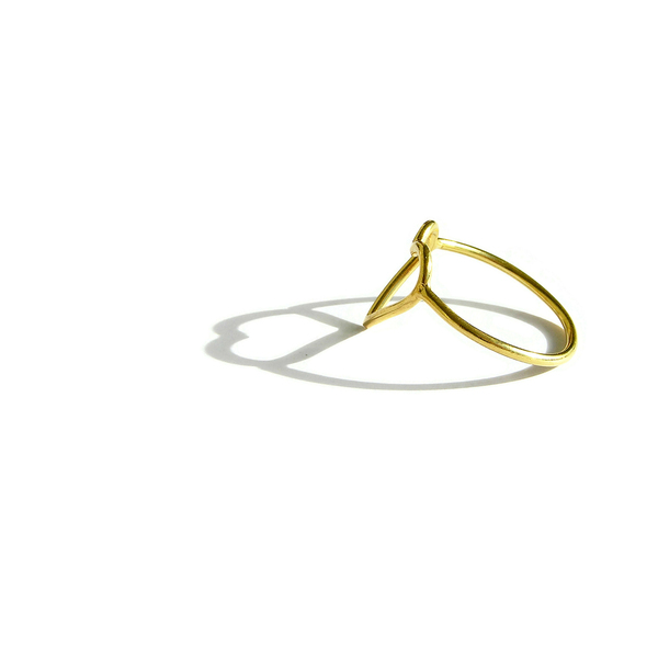 Δαχτυλίδι μίνιμαλ επίχρυσο "love ring" - ασήμι, επιχρυσωμένα, καρδιά, βεράκια, σταθερά, δώρα αγίου βαλεντίνου, Black Friday - 2
