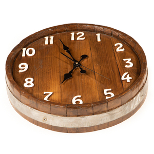 Χειροποίητο Ξύλινο Ρολόι Τοίχου από Βαρέλι - ξύλο, ρολόι, τοίχου, χειροποίητα - 5