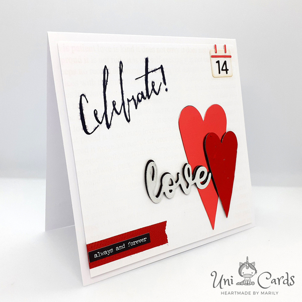 Κάρτα Αγίου Βαλεντίνου - Κόκκινες καρδιές - καρδιά, romantic, κάρτα ευχών, αγ. βαλεντίνου, ευχετήριες κάρτες - 2