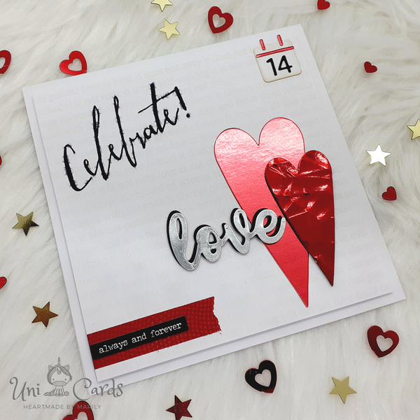 Κάρτα Αγίου Βαλεντίνου - Κόκκινες καρδιές - καρδιά, romantic, κάρτα ευχών, αγ. βαλεντίνου, ευχετήριες κάρτες - 4