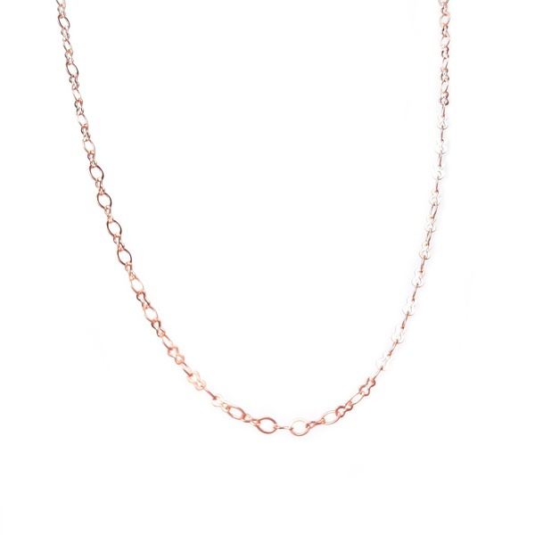 Μεταλλική Ορειχαλκινη Αλυσιδα σε ροζ χρυσό - αλυσίδες, γυναικεία, κοντά, μπρούντζος - 3