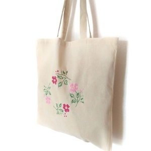 Κεντημένη Τσάντα πολλαπλών χρήσεων - ο χορός των λουλουδιών - - ύφασμα, ώμου, tote, πάνινες τσάντες, φθηνές - 2