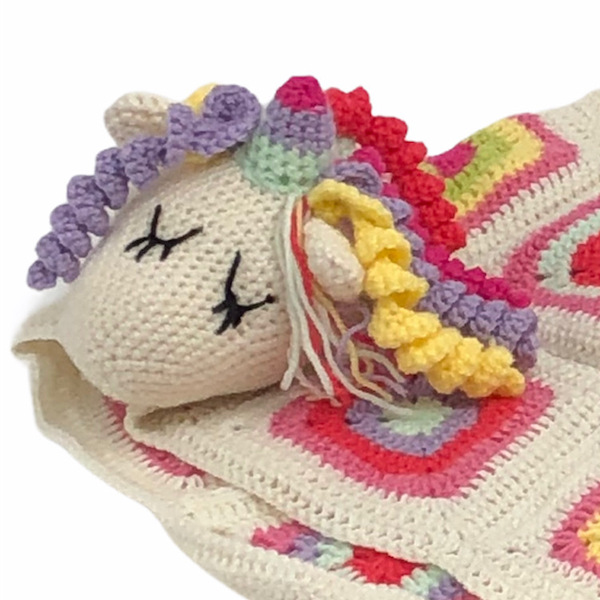 Κουβέρτα λίκνου & κούνιας χειροποίητη πλέκτη μονόκερος - κορίτσι, χειροποίητα, πλεκτή, κουβέρτες - 4