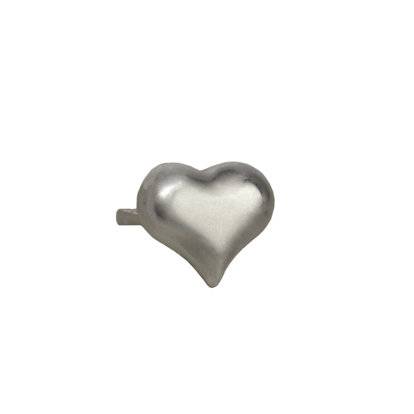 Ασημένιο χειροποίητο Δαχτυλίδι σε σχήμα καρδιάς - ασήμι, καρδιά, μεγάλα, αυξομειούμενα, δώρα για γυναίκες