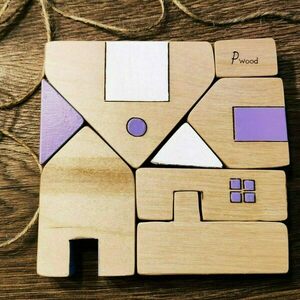 Χειροποίητο ξύλινο Mini Puzzle - δώρο, χειροποίητα, ξύλινα παιχνίδια - 3