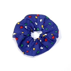 Scrunchie/ Λαστιχάκια μαλλιών 'καρδούλες 2' - 1 τεμάχιο - ύφασμα, απαραίτητα καλοκαιρινά αξεσουάρ, λαστιχάκια μαλλιών
