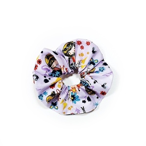 Scrunchie/ Λαστιχάκια μαλλιών 'μωβ νεράιδες' - 1 τεμάχιο - ύφασμα, απαραίτητα καλοκαιρινά αξεσουάρ, λαστιχάκια μαλλιών