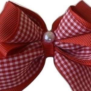 Κοκκαλάκι Red bow - κορίτσι, μαλλιά, χριστουγεννιάτικα δώρα, μαμά και κόρη, αξεσουάρ μαλλιών