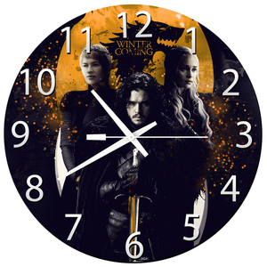 Ρολοι τοιχου Game οf Thrones απο ξυλο κοντρα πλακε - ξύλο, ρολόι, τοίχου