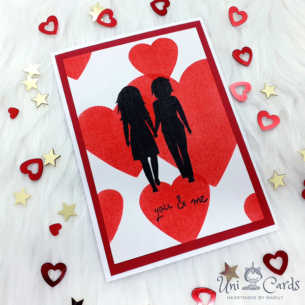 Κάρτα Αγίου Βαλεντίνου για ζευγάρια ΛΟΑΤ - καρδιά, ζευγάρια, ευχετήριες κάρτες - 3