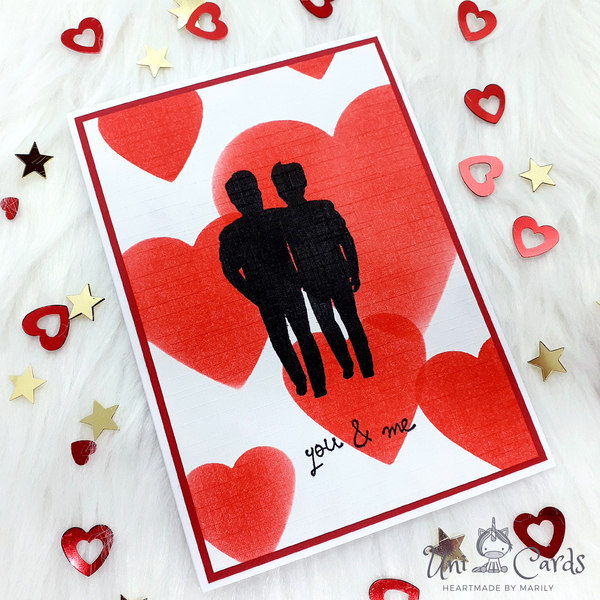 Κάρτα Αγίου Βαλεντίνου για ζευγάρια ΛΟΑΤ - καρδιά, ζευγάρια, ευχετήριες κάρτες - 4