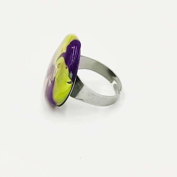 "Colorful ring" - γυαλί, πηλός, μεγάλα, αυξομειούμενα - 3