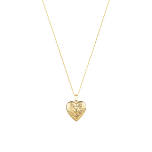Κολιέ Μενταγιόν "Καρδιά" - charms, επιχρυσωμένα, ασήμι 925, καρδιά, αγ. βαλεντίνου
