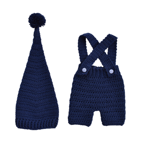 Βρεφικό σετ με σκουφάκι και φόρμα για αγοράκι μπλε σκούρο 0-3 μηνών (100% ακρυλικό)1 - αγόρι, σετ, 0-3 μηνών, βρεφικά ρούχα
