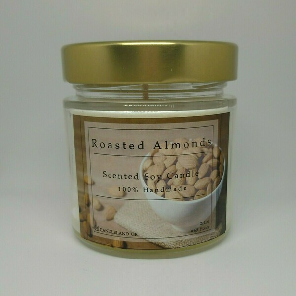 Roasted Almonds 100% Soy Candle 212ml - αρωματικά κεριά, σόγια, κερί σόγιας