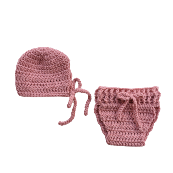Βρεφικό σετ με σκουφάκι και φουφούλα για κοριτσάκι ροζ 0-3 μηνών (100% ακρυλικό)1 - κορίτσι, σετ, 0-3 μηνών, βρεφικά ρούχα