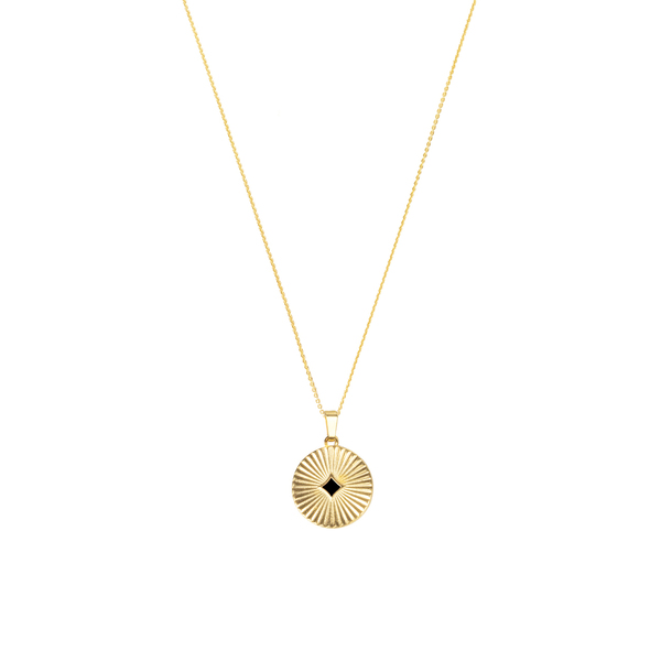 Κολιέ Επίχρυσο "Boho Circle" - charms, επιχρυσωμένα, ασήμι 925, φλουριά