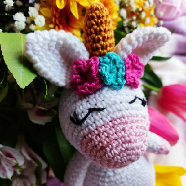 Amigurumi unicorn μονόκερος πλεκτός χειροποίητο - ΕΙΡΉΝΗ - crochet, λούτρινα, amigurumi, δώρα για μωρά - 3