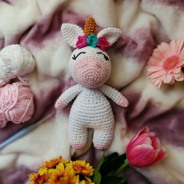 Amigurumi unicorn μονόκερος πλεκτός χειροποίητο - ΕΙΡΉΝΗ - crochet, λούτρινα, amigurumi, δώρα για μωρά - 4