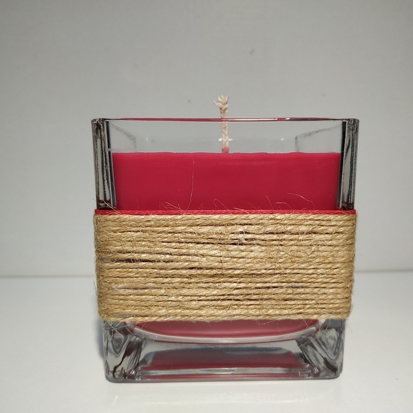 Αρωματικό χειροποίητο κερί με γλυκό άρωμα σε γυάλινο βάζο - αρωματικά κεριά - 4