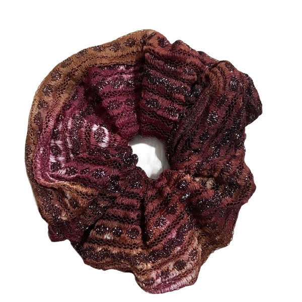 Handmade Scrunchie Cherry Glitter. - λαστιχάκια μαλλιών