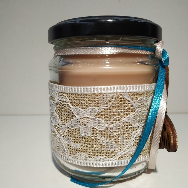 Κερί αρωματικό σε γυάλινο βάζο με καπάκι πεταλούδα 8Χ6εκ - αρωματικά κεριά - 4