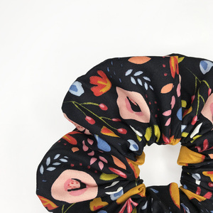 *Life's a Peach* large cotton scrunchie - βαμβάκι, για τα μαλλιά, λαστιχάκια μαλλιών - 2