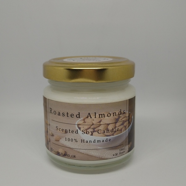 Roasted Almonds 100% Soy Candle 106ml - αρωματικά κεριά, κερί σόγιας