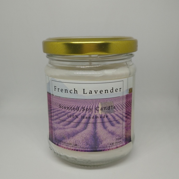 French Lavender 100% Soy Scented Candle 212ml - αρωματικά κεριά, κερί σόγιας