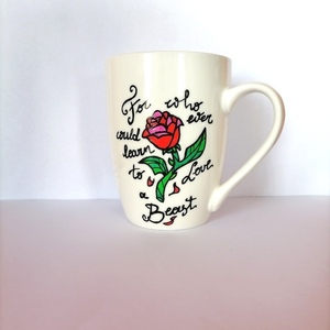 Κούπα Μαγεμένο Τριαντάφυλλο - τριαντάφυλλο, πορσελάνη, κούπες & φλυτζάνια - 2
