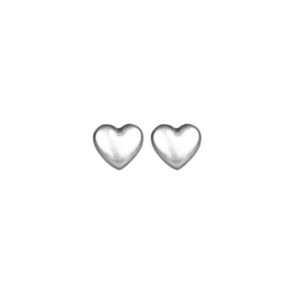Mini Καρφωτά Σκουλαρίκια Καρδιά "Petit Coeur" - καρδιά, επάργυρα, καρφωτά, μικρά, αγ. βαλεντίνου
