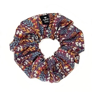 Scrunchie λαστιχάκι μαλλιών #floralmauve - κοκκαλάκι, γυναικεία, κορίτσι, λαστιχάκι, λαστιχάκια μαλλιών