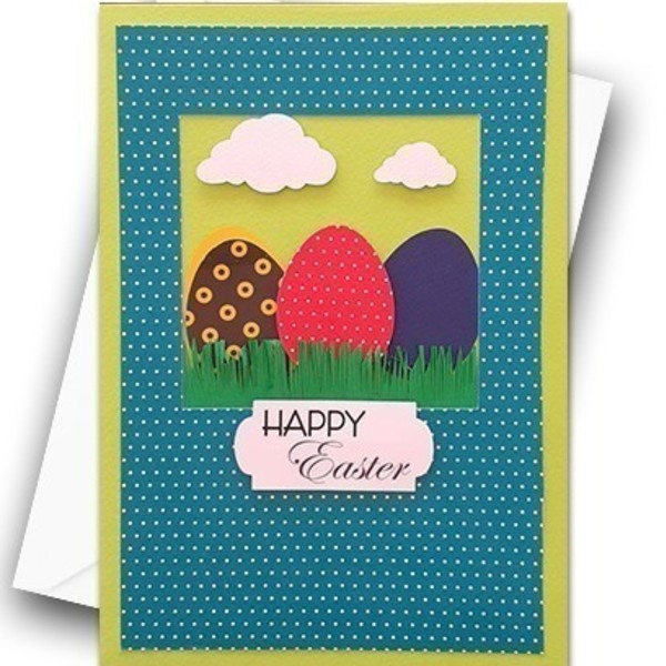 Ευχετήρια Κάρτα για Πάσχα, Χειροποίητη, Αυγά - ευχετήριες κάρτες