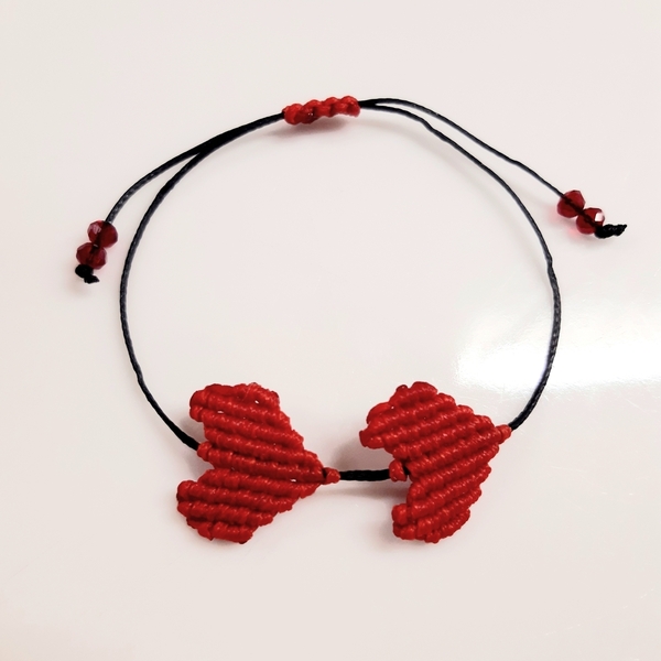 ❤ Valentine's bracelet - καρδιά, μακραμέ, κοσμήματα - 2