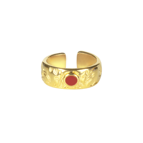 Δαχτυλίδι Επίχρυσο "Byzantine Gold" - επιχρυσωμένα, ορείχαλκος, μικρά, boho, αυξομειούμενα - 3