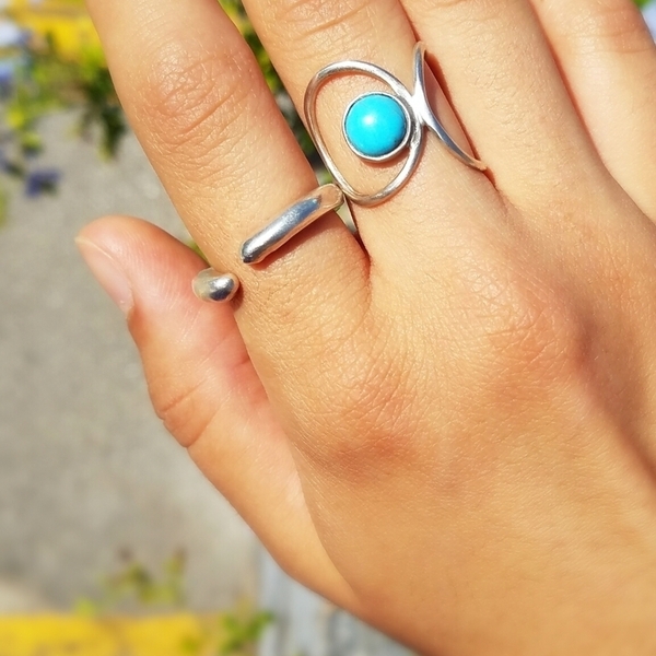 Simple Ring | Απλό Ασημένιο Δαχτυλίδι σκαλισμένο στο χέρι - ασήμι, μοναδικό, boho, μεγάλα, αυξομειούμενα - 3