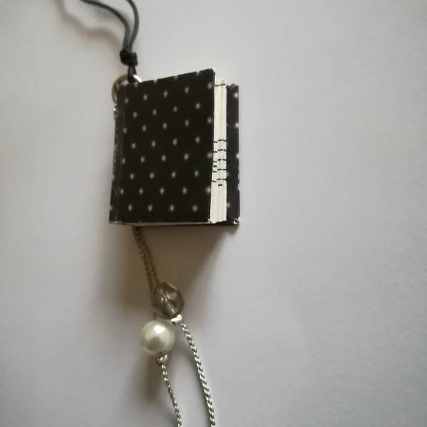 Mini book Black and white - μακριά, faux bijoux - 2