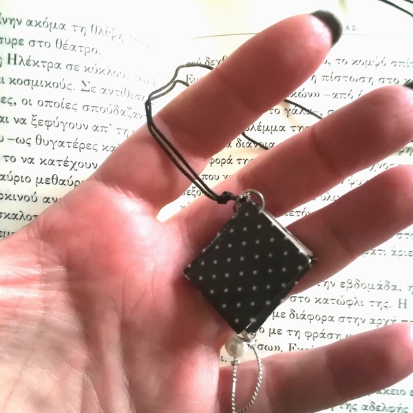 Mini book Black and white - μακριά, faux bijoux - 3